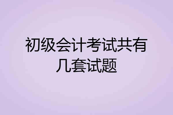 初级会计考试共有几套试题