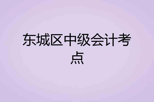 东城区中级会计考点
