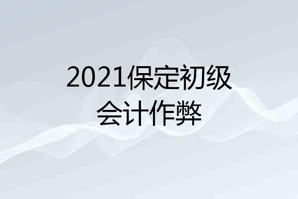 2021保定初级会计作弊