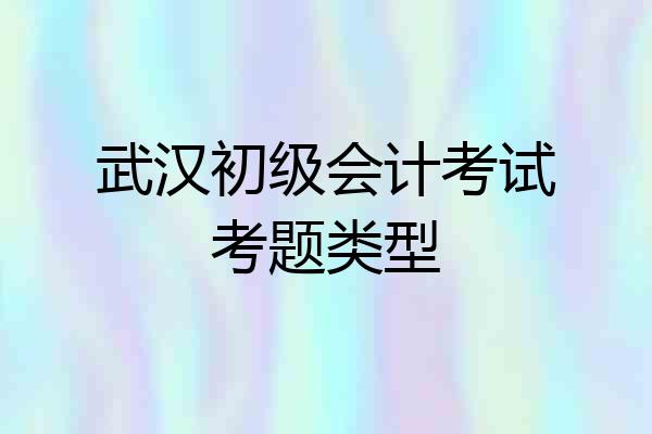 武汉初级会计考试考题类型