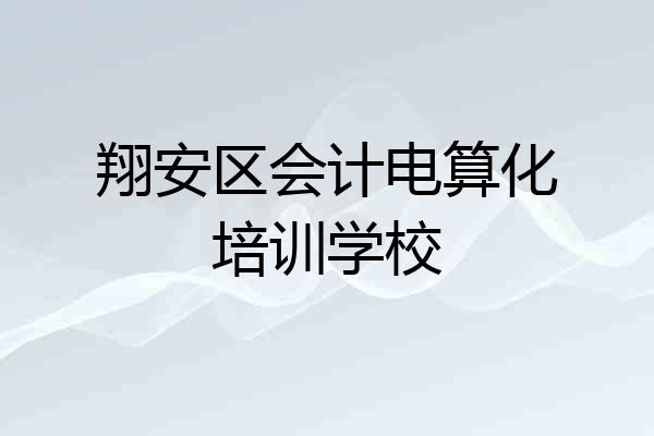 翔安区会计电算化培训学校