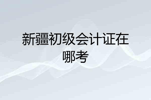 新疆初级会计证在哪考