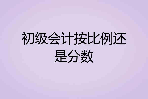 初级会计按比例还是分数