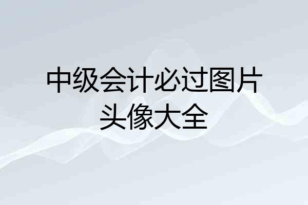 中级会计必过图片头像大全