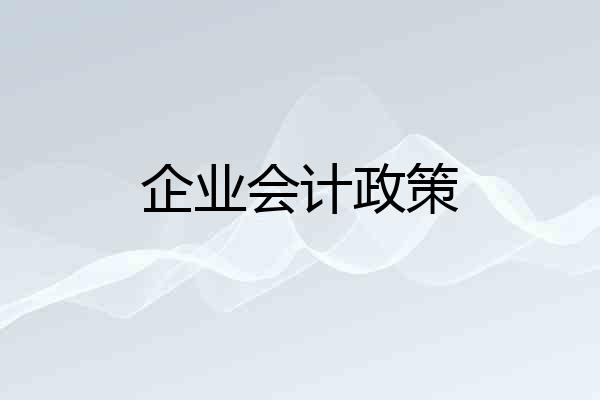 企业会计政策