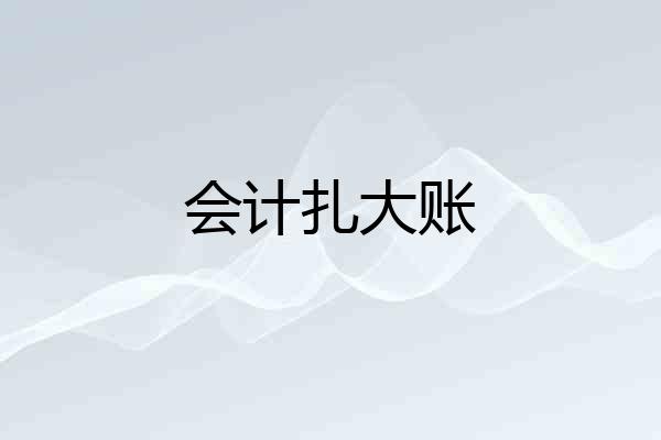 会计扎大账