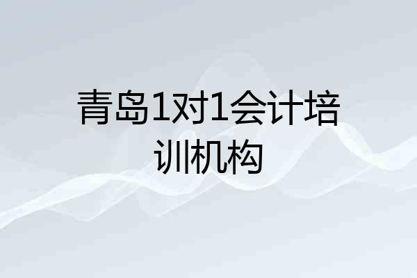 青岛1对1会计培训机构