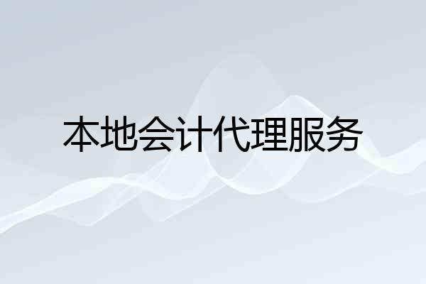 本地会计代理服务