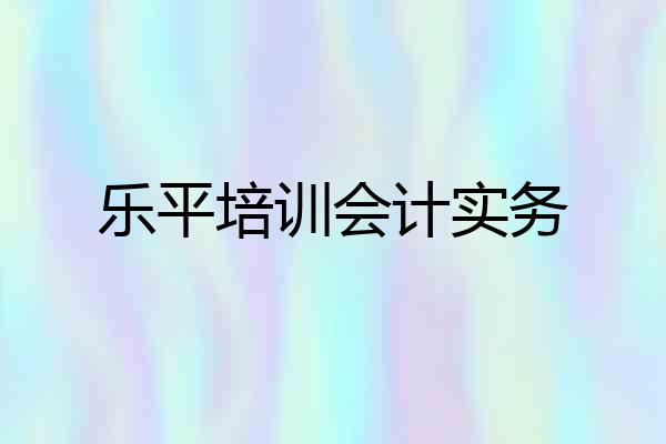 乐平培训会计实务