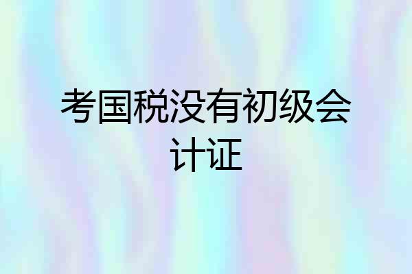 考国税没有初级会计证