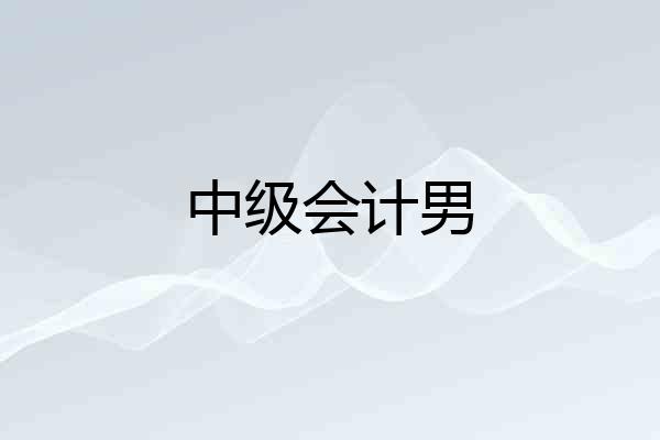中级会计男