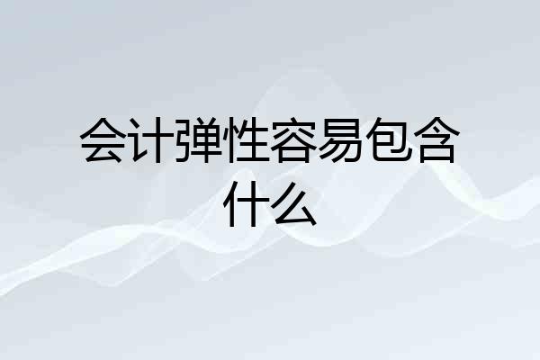 会计弹性容易包含什么