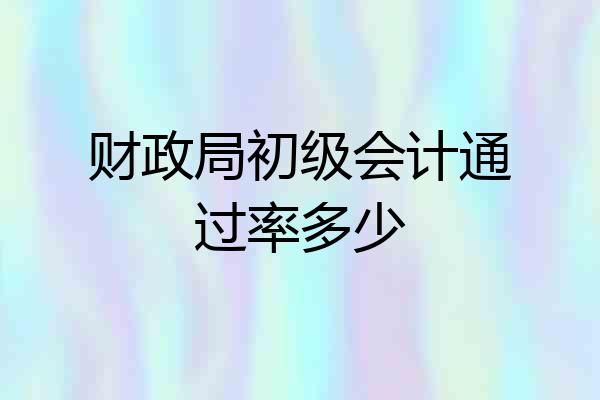 财政局初级会计通过率多少