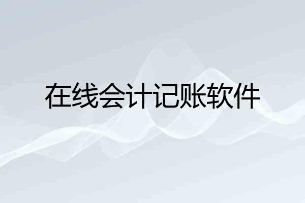 在线会计记账软件