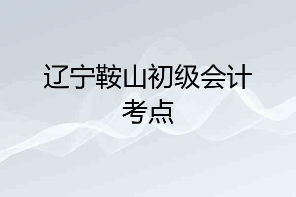 辽宁鞍山初级会计考点