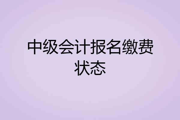中级会计报名缴费状态