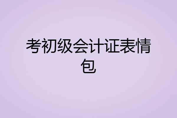考初级会计证表情包