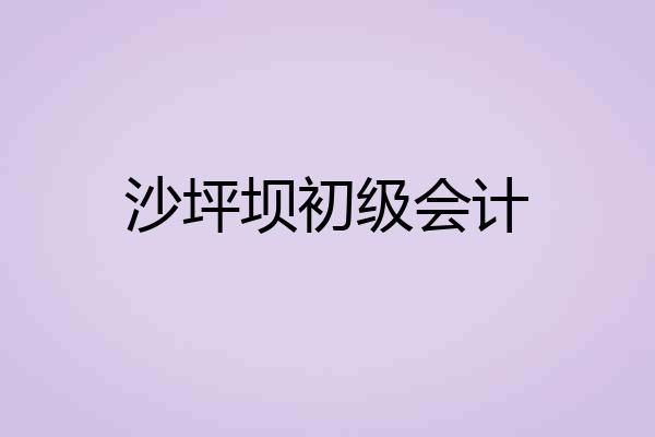 沙坪坝初级会计
