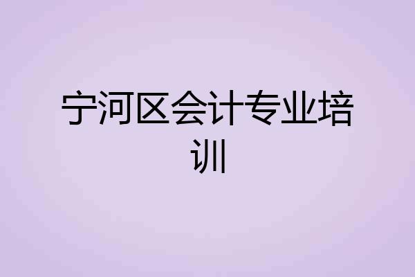 宁河区会计专业培训