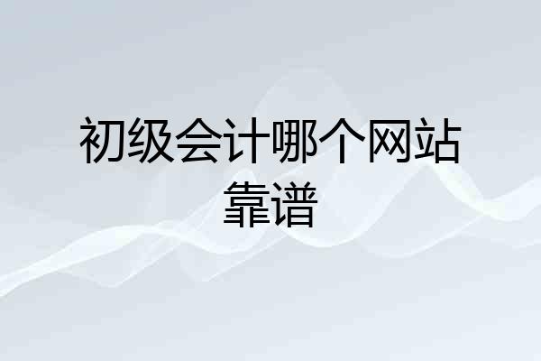 初级会计哪个网站靠谱