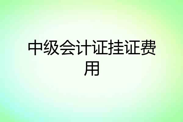 中级会计证挂证费用