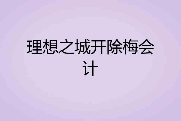 理想之城开除梅会计