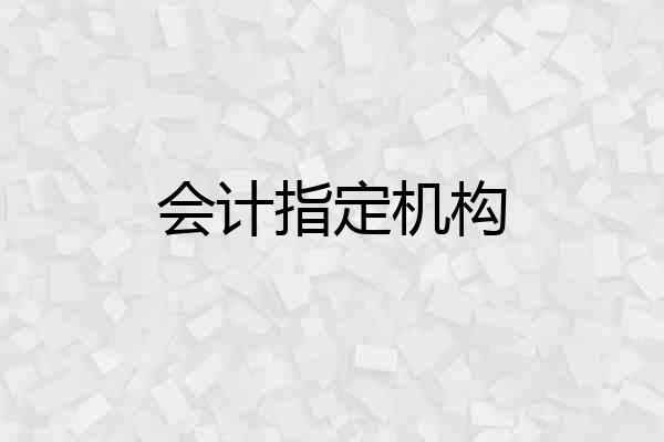 会计指定机构