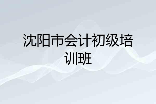 沈阳市会计初级培训班