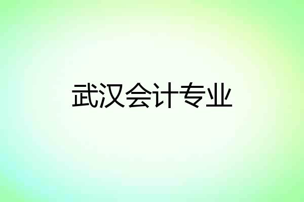 武汉会计专业