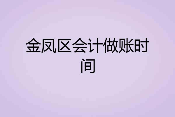 金凤区会计做账时间