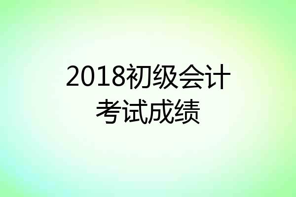 2018初级会计考试成绩