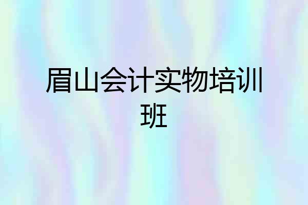 眉山会计实物培训班