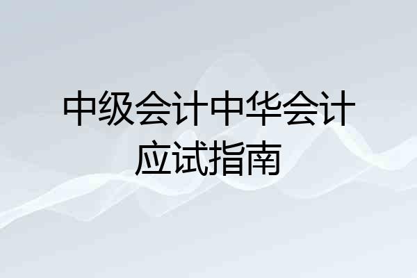 中级会计中华会计应试指南