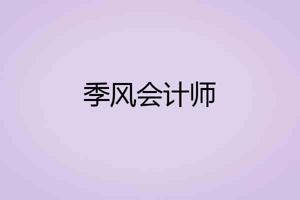 季风会计师