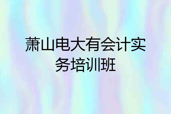 萧山电大有会计实务培训班