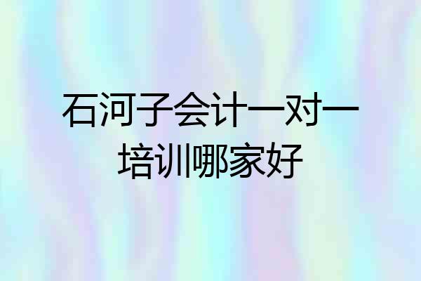 石河子会计一对一培训哪家好