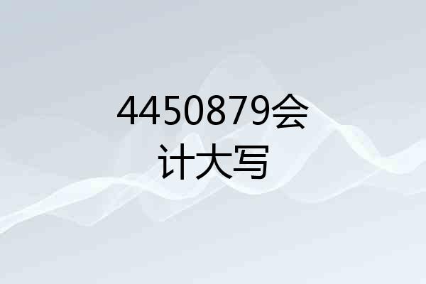 4450879会计大写