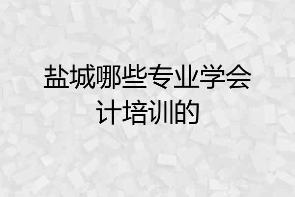 盐城哪些专业学会计培训的