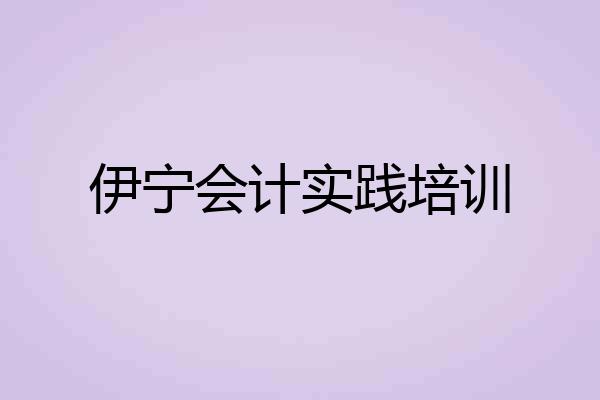 伊宁会计实践培训