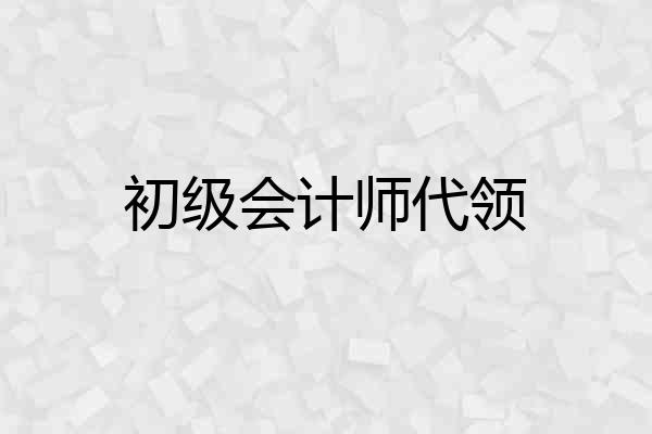 初级会计师代领