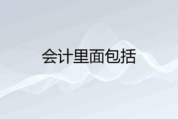会计里面包括