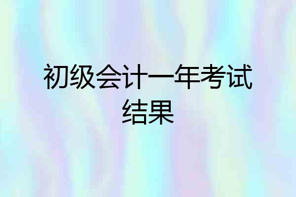 初级会计一年考试结果