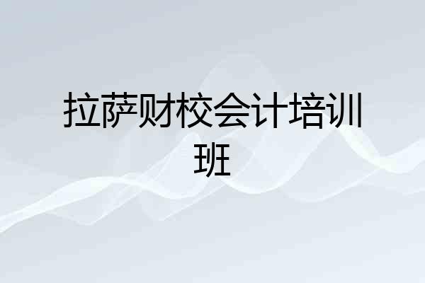 拉萨财校会计培训班