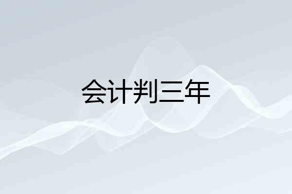 会计判三年
