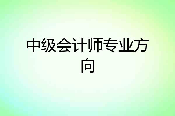 中级会计师专业方向