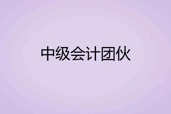 中级会计团伙