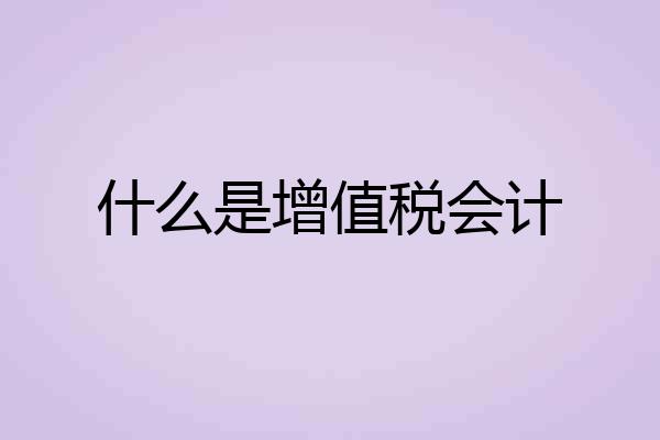 什么是增值税会计