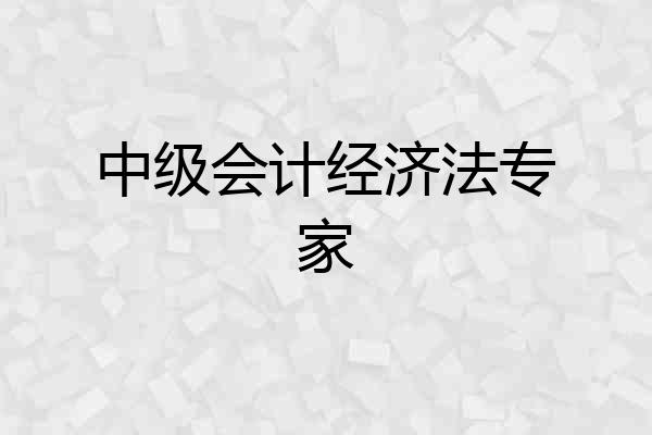 中级会计经济法专家