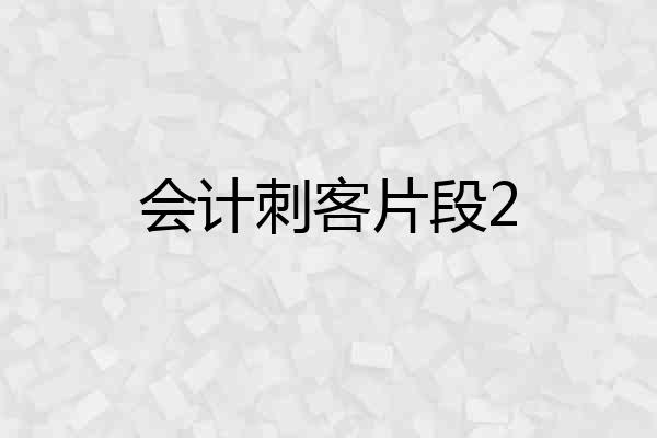 会计刺客片段2