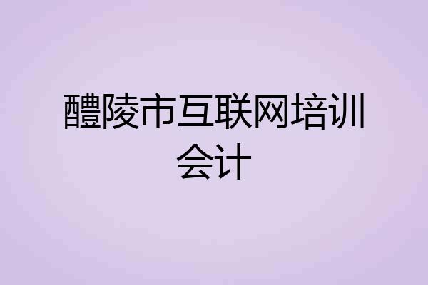 醴陵市互联网培训会计